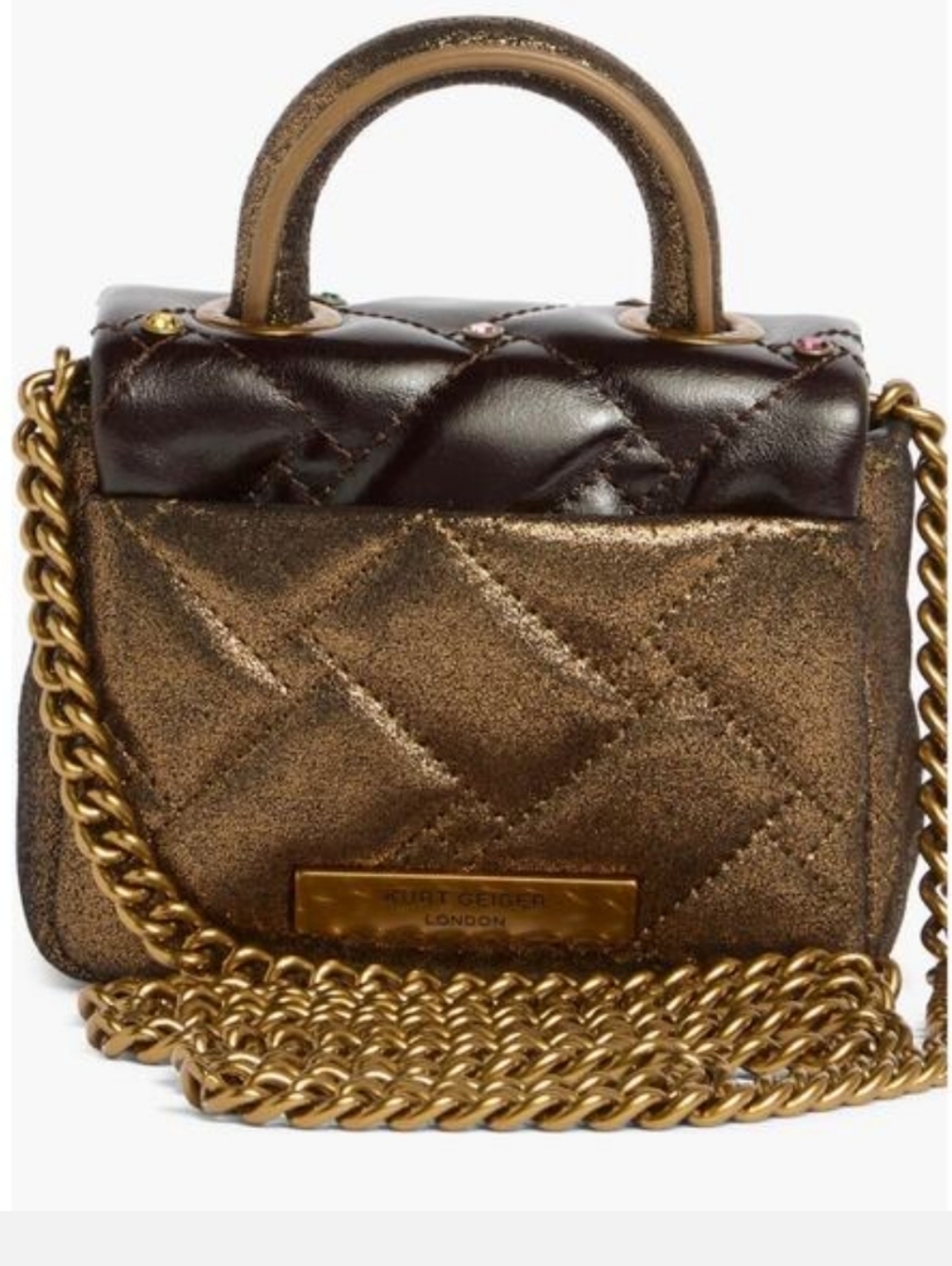 Kurt Geiger London Micro Kensington Leather Fringe - Picture 2 of 5